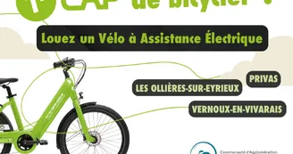 CAPCA - Location de vélos à assistance électrique. CAPCA - Location de vélos à assistance électrique.