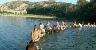 Traversée à cheval de rivières Traversée à cheval de rivières