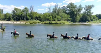 Traversée à cheval de rivières Traversée à cheval de rivières