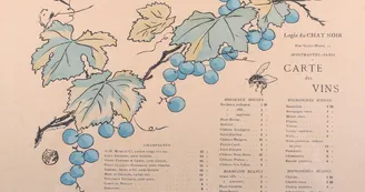 Carte des vins du cabaret du Chat Noir