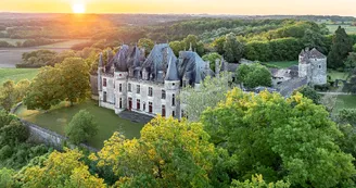 Château de Montaigne vue aérienne