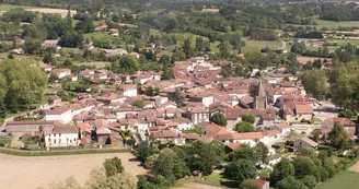 Village Amou vu du ciel