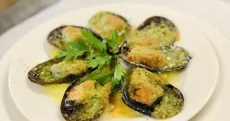 moules gratinées