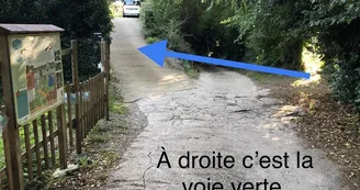 Accés par la voie verte