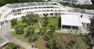 Vue aérienne batiment