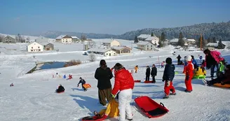 Piste de luge à Prénovel, Haut-Jura