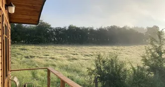 La Roulotte du Verger, belle lumière matinale La Roulotte du Verger, belle lumière matinale