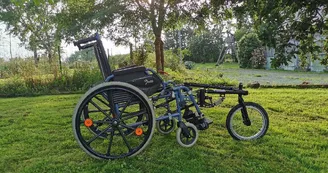 3ème roue pour fauteuil roulant