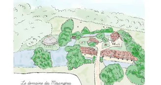 Vue d'ensemble avec le chapiteau