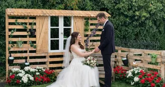 Mariage romantique dans le jardin Mariage romantique dans le jardin